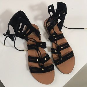 Black Open Toed Sandals